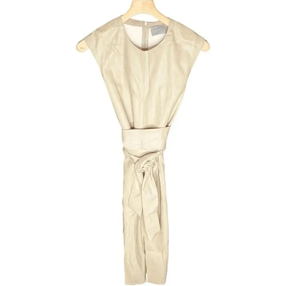 Modern Citizen Pilar Vegan Leather Tie-Front Midi Dress - Picture 3 of 16